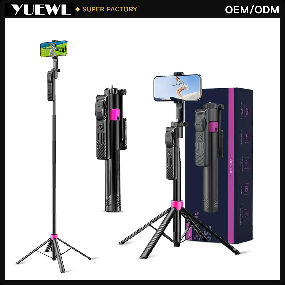 Trípode Gimbal SS2 con Seguimiento Facial 360° y Control por Gestos