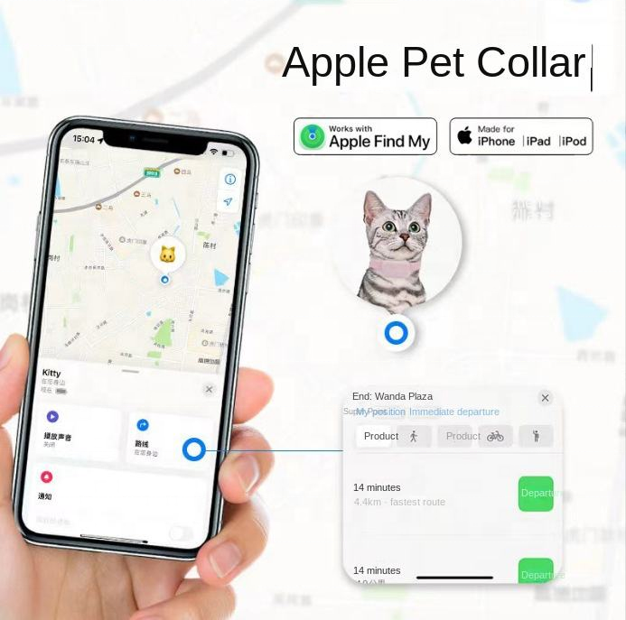 Collar Localizador SmartTag para Mascotas con Seguimiento de Ubicación