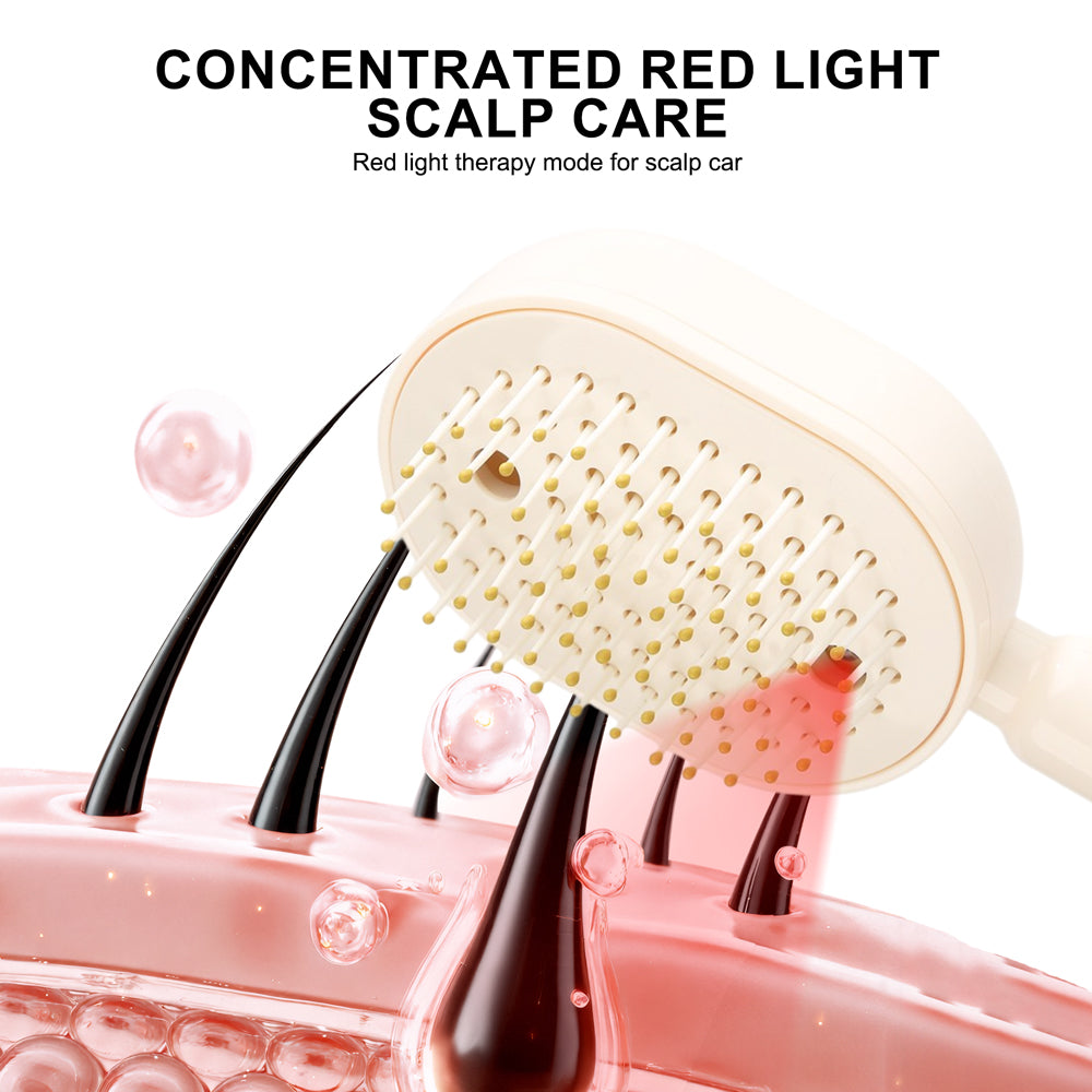 Cepillo Eléctrico JY-603 con Spray, Masaje Capilar y Luz Roja