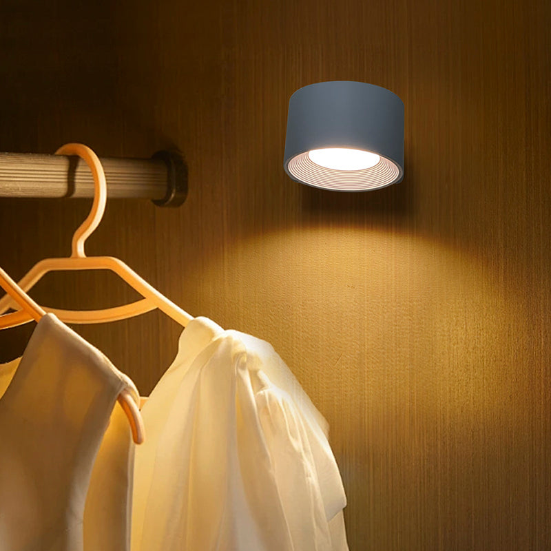 Lámpara de Pared LED Recargable Magnética 360° con 3 Tonos de Luz