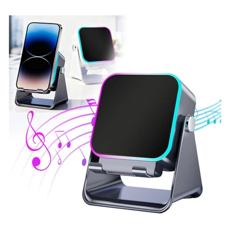 Parlante Bluetooth ZJ-027 con Soporte para Celular y Luz RGB