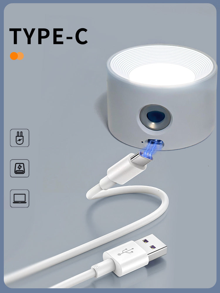 Lámpara de Pared LED Recargable Magnética 360° con 3 Tonos de Luz