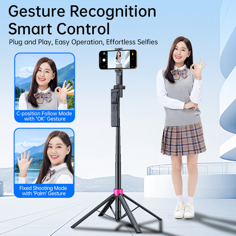 Trípode Gimbal SS2 con Seguimiento Facial 360° y Control por Gestos